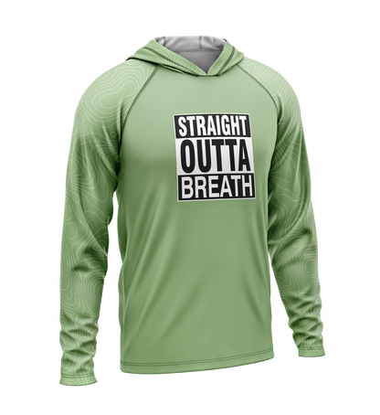 Straight Outta Breath, Light Weight Sun-Shade Hoodie, Elevations