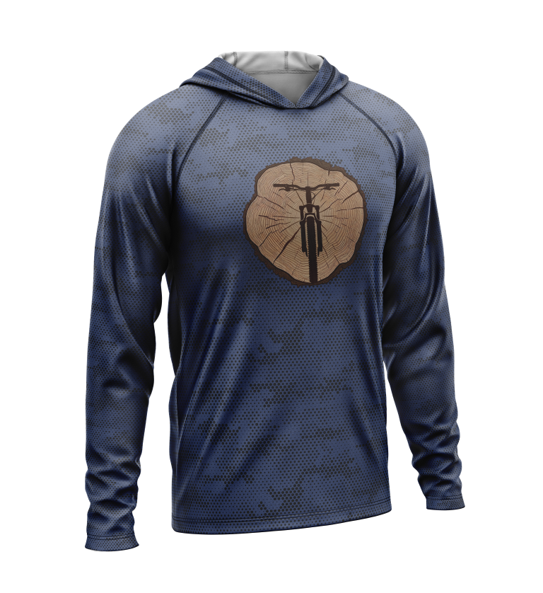 Tree Stump - MTB, Light Weight Sun-Shade Hoodie, Dot Pattern