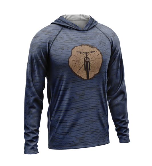 Tree Stump - MTB, Light Weight Sun-Shade Hoodie, Dot Pattern