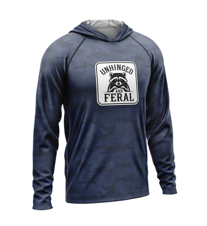 Unhinged and Feral Raccoon, Light Weight Sun-Shade Hoodie, Dot Pattern