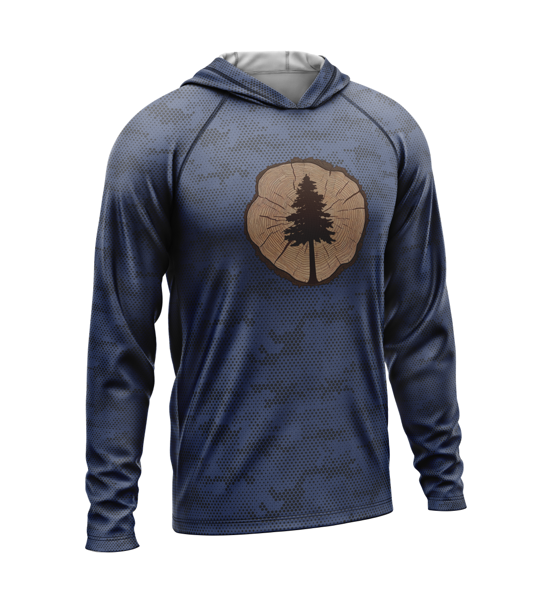 Tree Stump - Tree, Light Weight Sun-Shade Hoodie, Dot Pattern