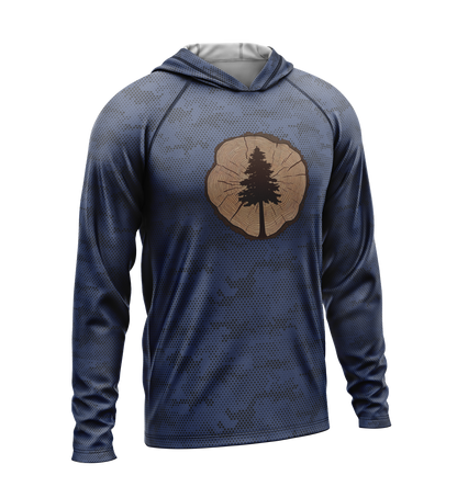 Tree Stump - Tree, Light Weight Sun-Shade Hoodie, Dot Pattern