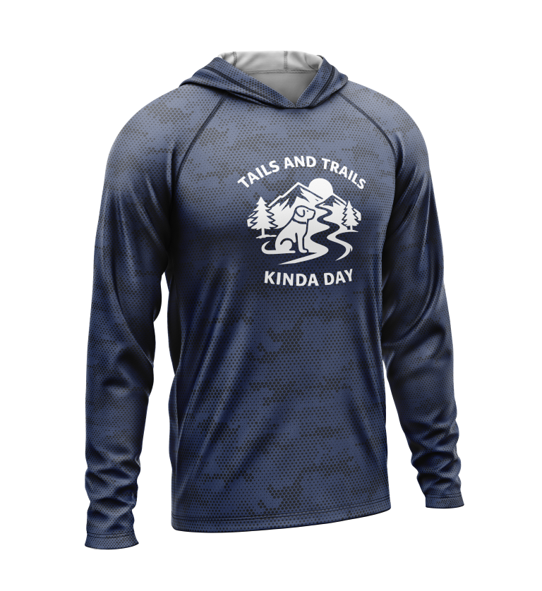Tails and Trails, Light Weight Sun-Shade Hoodie, Dot Pattern