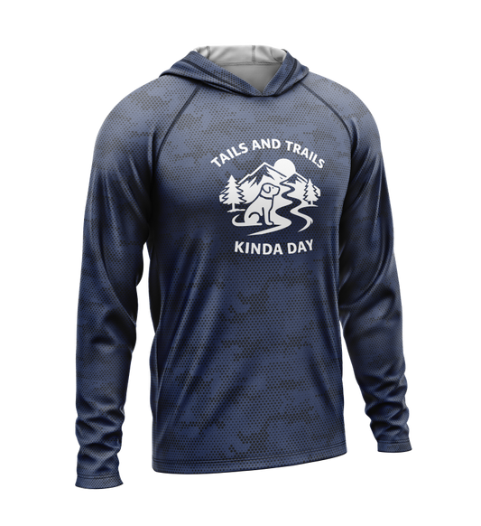 Tails and Trails, Light Weight Sun-Shade Hoodie, Dot Pattern