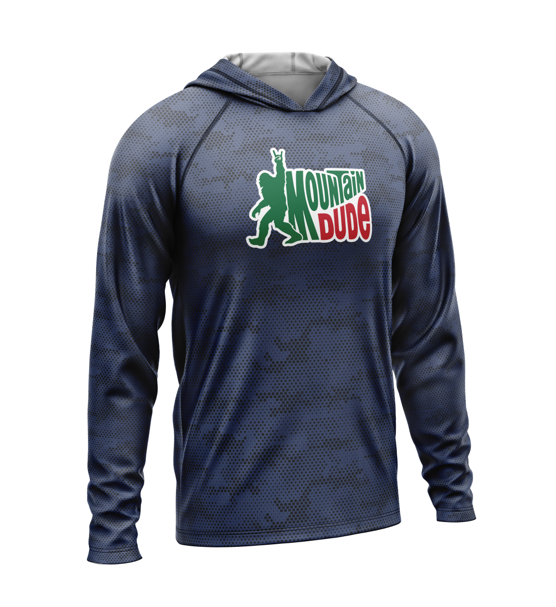 Mountain Dude, Light Weight Sun-Shade Hoodie, Dot Pattern