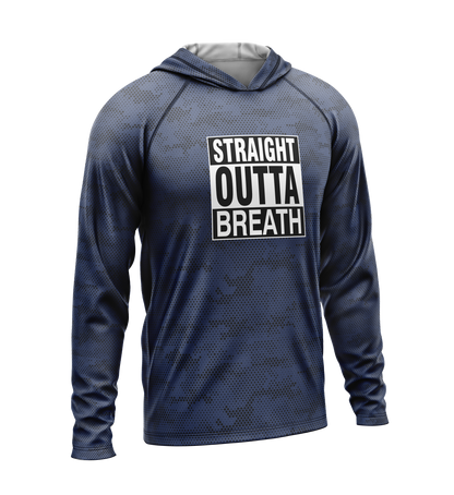 Straight Outta Breath, Light Weight Sun-Shade Hoodie, Dot Pattern