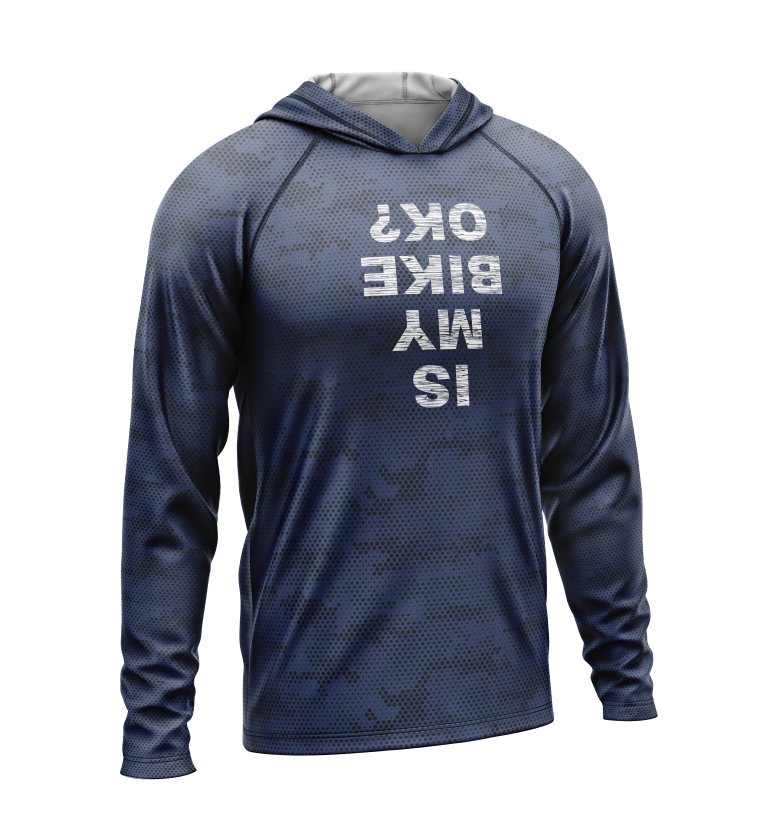 Is My Bike Okay, Light Weight Sun-Shade Hoodie, Dot Pattern
