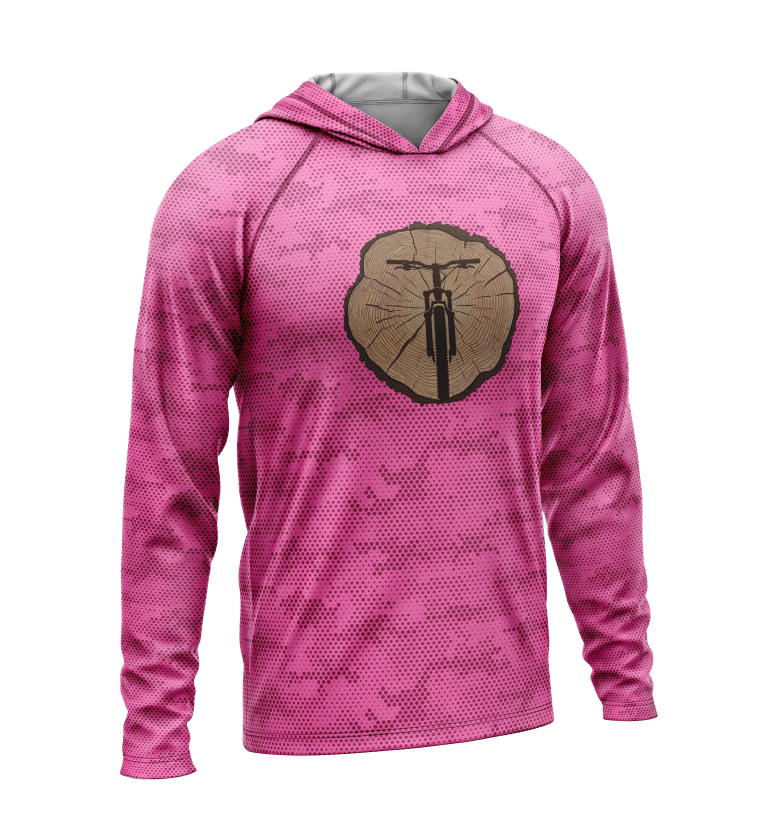 Tree Stump - MTB, Light Weight Sun-Shade Hoodie, Dot Pattern