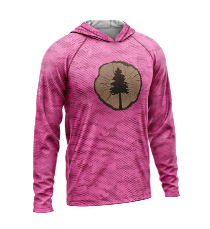 Tree Stump - Tree, Light Weight Sun-Shade Hoodie, Dot Pattern