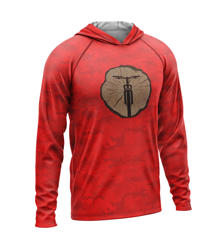 Tree Stump - MTB, Light Weight Sun-Shade Hoodie, Dot Pattern