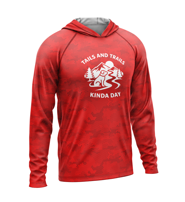 Tails and Trails, Light Weight Sun-Shade Hoodie, Dot Pattern