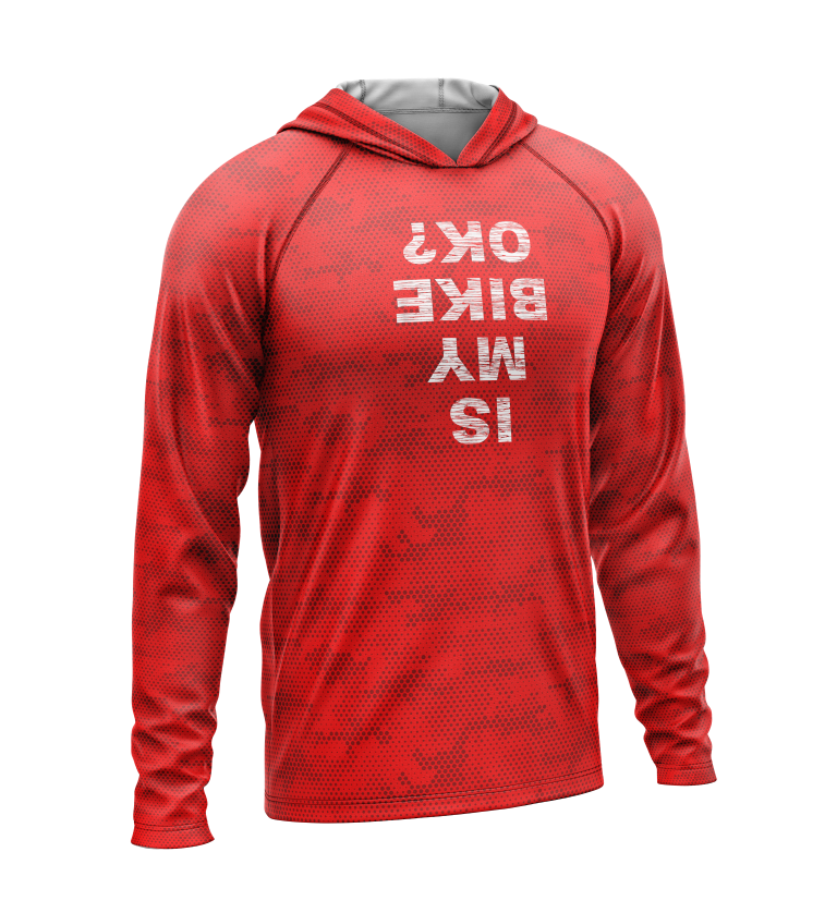 Is My Bike Okay, Light Weight Sun-Shade Hoodie, Dot Pattern