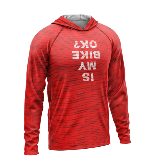 Is My Bike Okay, Light Weight Sun-Shade Hoodie, Dot Pattern