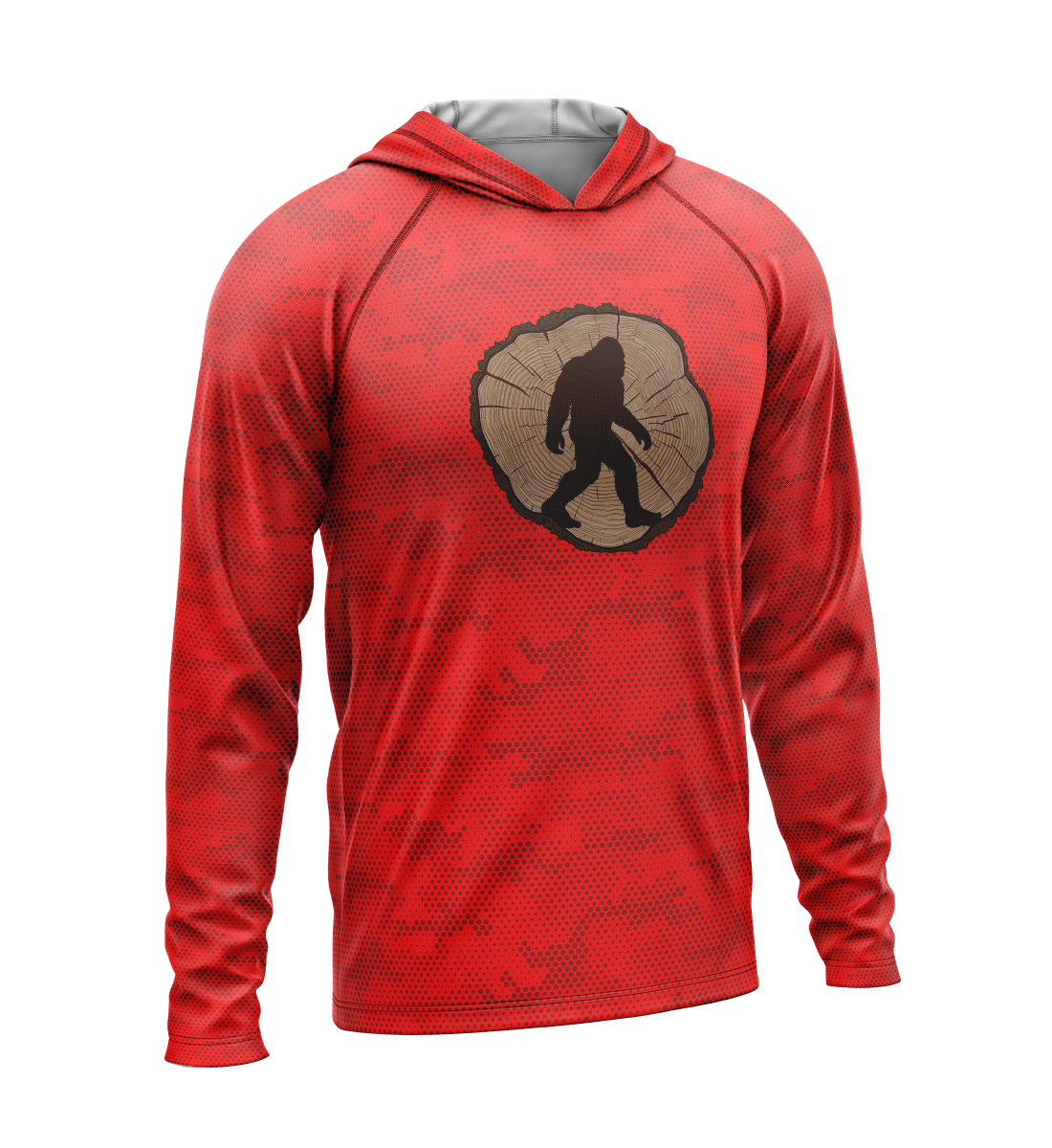 Tree Stump - Bigfoot, Light Weight Sun-Shade Hoodie, Dot Pattern