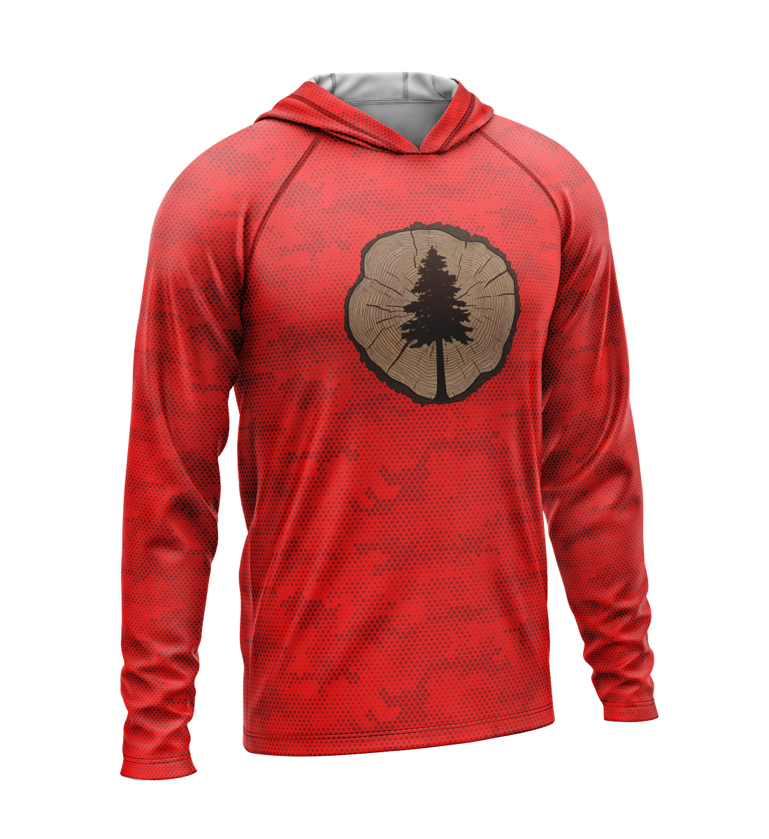 Tree Stump - Tree, Light Weight Sun-Shade Hoodie, Dot Pattern