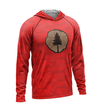 Tree Stump - Tree, Light Weight Sun-Shade Hoodie, Dot Pattern