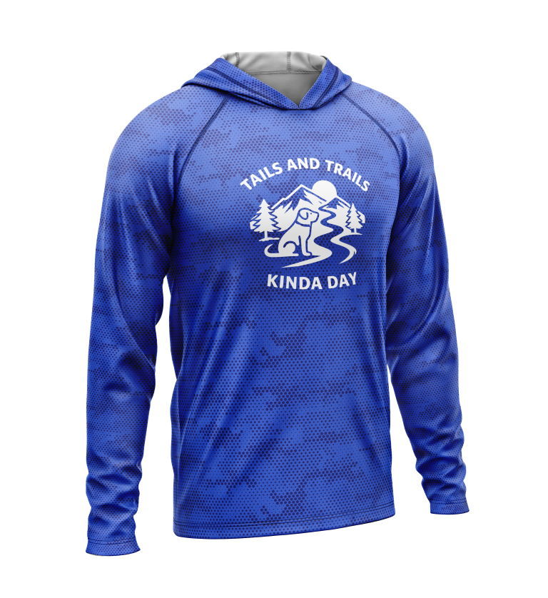 Tails and Trails, Light Weight Sun-Shade Hoodie, Dot Pattern