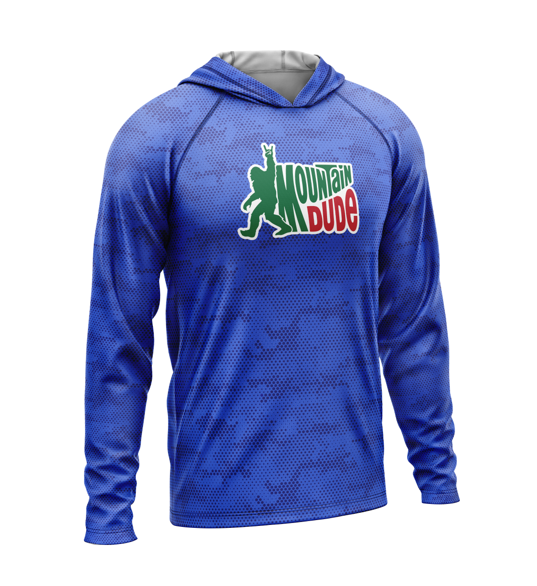 Mountain Dude, Light Weight Sun-Shade Hoodie, Dot Pattern