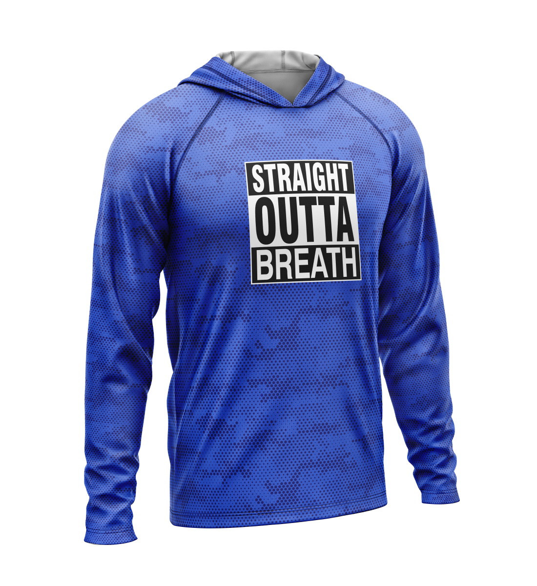 Straight Outta Breath, Light Weight Sun-Shade Hoodie, Dot Pattern