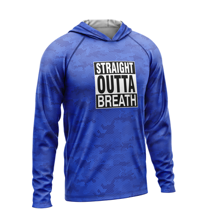 Straight Outta Breath, Light Weight Sun-Shade Hoodie, Dot Pattern