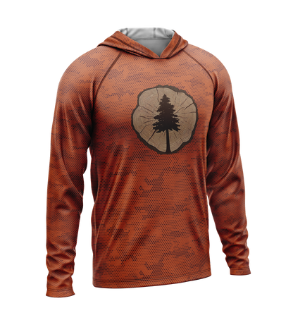 Tree Stump - Tree, Light Weight Sun-Shade Hoodie, Dot Pattern