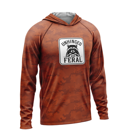 Unhinged and Feral Raccoon, Light Weight Sun-Shade Hoodie, Dot Pattern