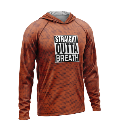 Straight Outta Breath, Light Weight Sun-Shade Hoodie, Dot Pattern