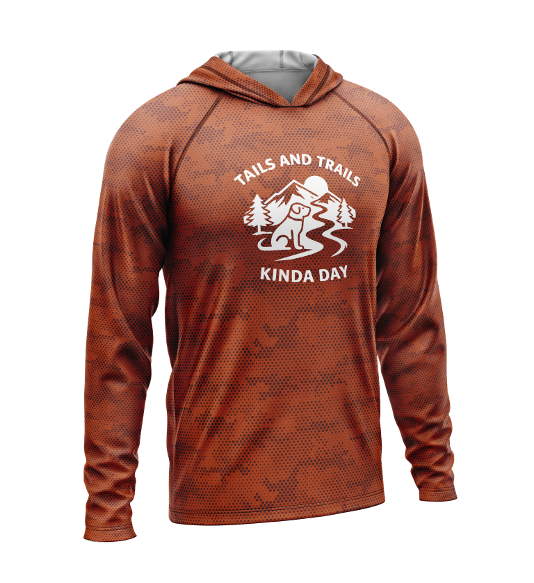 Tails and Trails, Light Weight Sun-Shade Hoodie, Dot Pattern