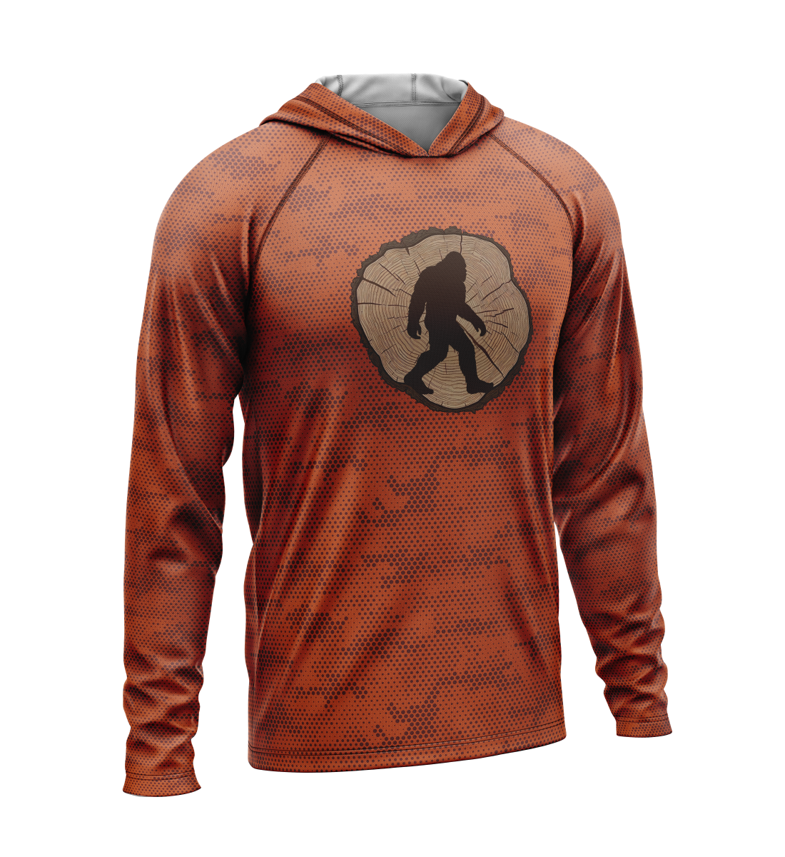 Tree Stump - Bigfoot, Light Weight Sun-Shade Hoodie, Dot Pattern