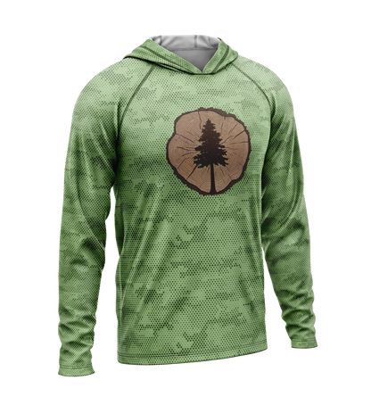 Tree Stump - Tree, Light Weight Sun-Shade Hoodie, Dot Pattern