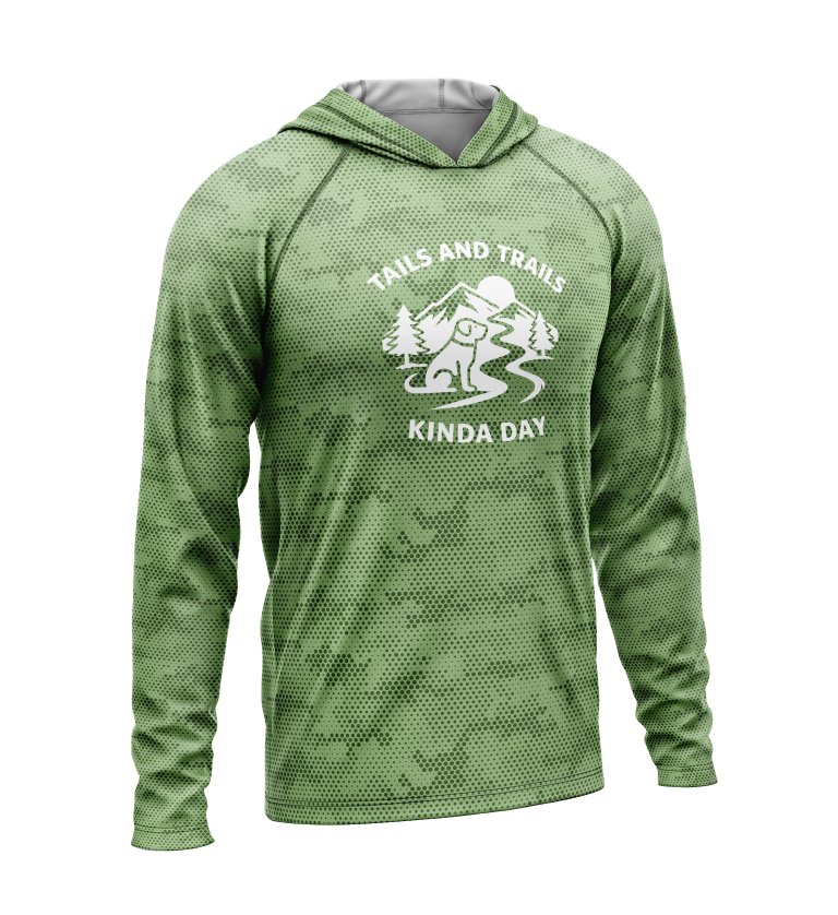 Tails and Trails, Light Weight Sun-Shade Hoodie, Dot Pattern