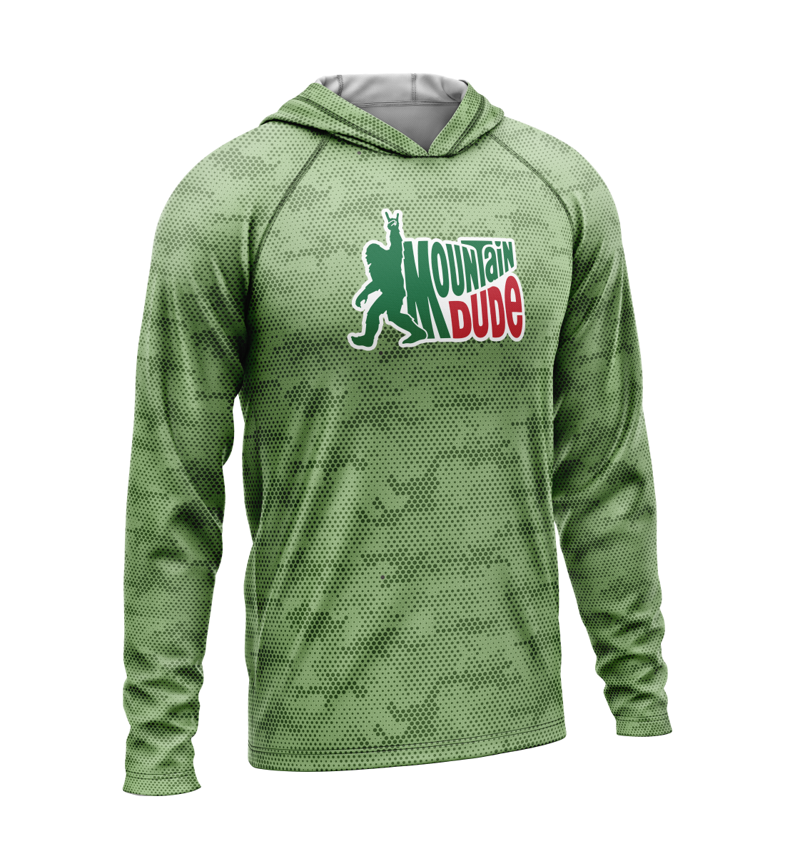 Mountain Dude, Light Weight Sun-Shade Hoodie, Dot Pattern